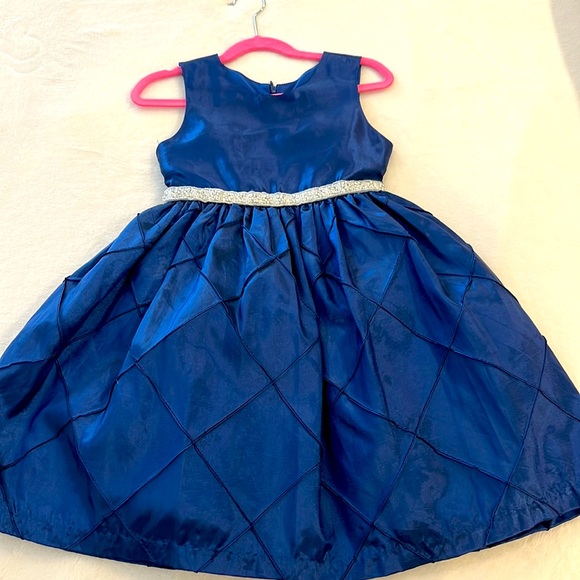 FORMAL TAFFETA BLUE DRESS - Picture 1 of 4